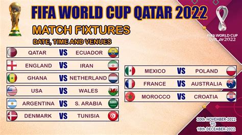 qatar world cup fixtures